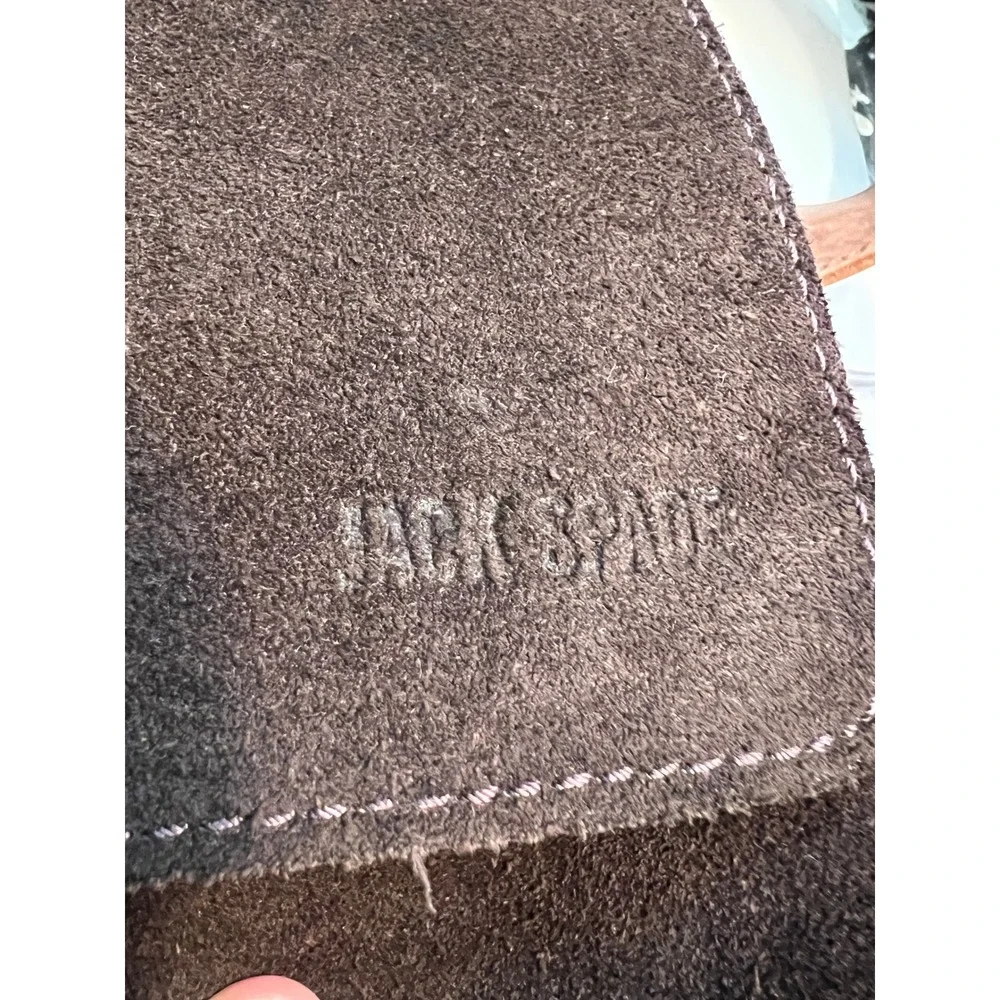 Jack Spade Suede Leather Large Messenger Bag Chocolate Brown